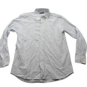 Canali Sportswear‎ Men's Striped Button Down Dress Shirt Size L Long Sleeve